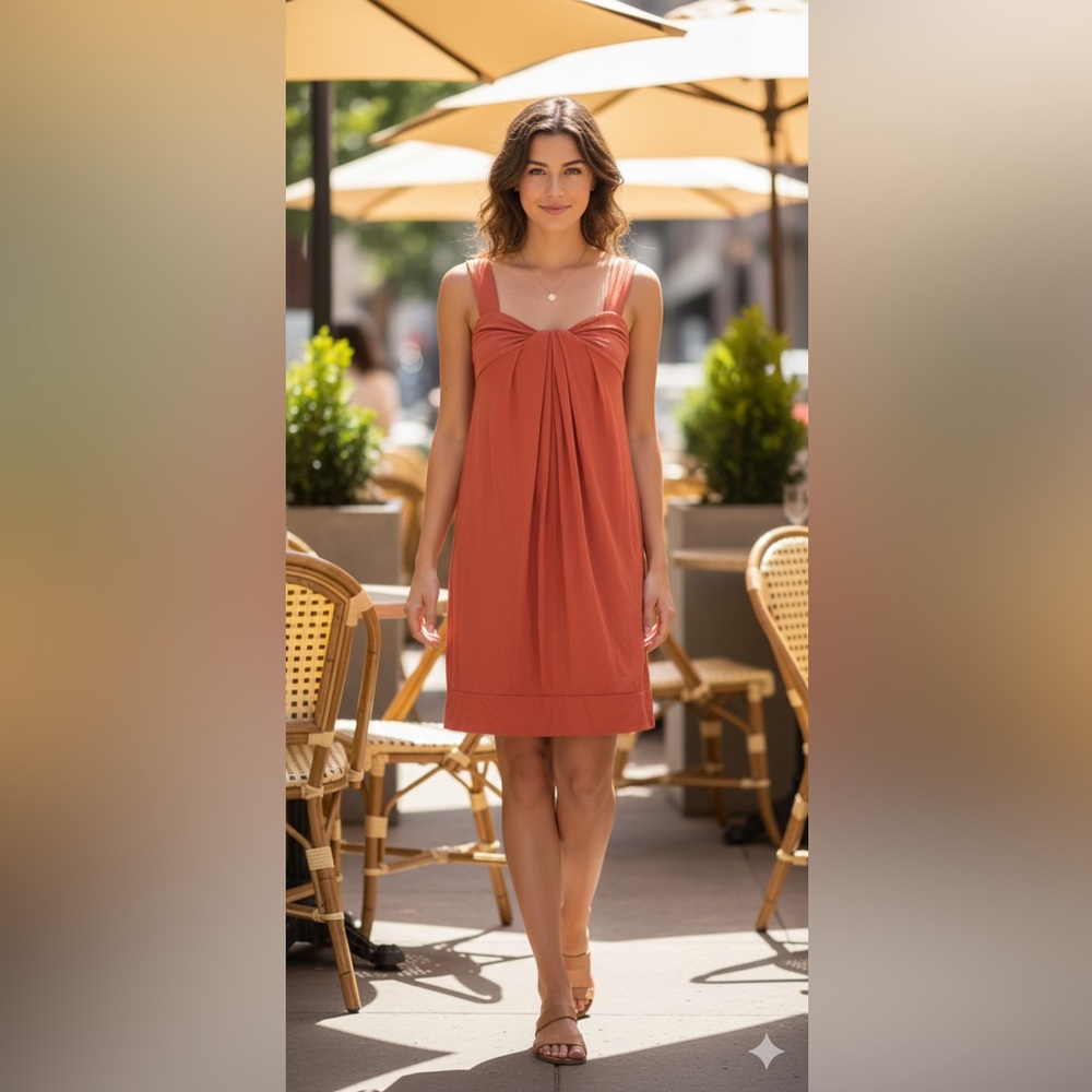 DVF Diane Von Furstenberg Lear Mini Bubble Dress in‎ Poppy Orange Size 2